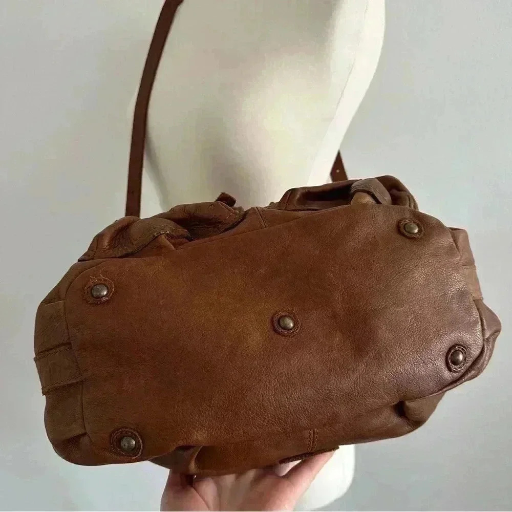 Frye Large Leather Drawstring Bag - image 5